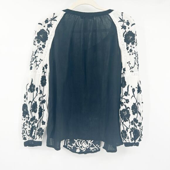 INC International Concepts Womens Boho Peasant Floral Embroidered Blouse Sz XSP‎ - Picture 8 of 8